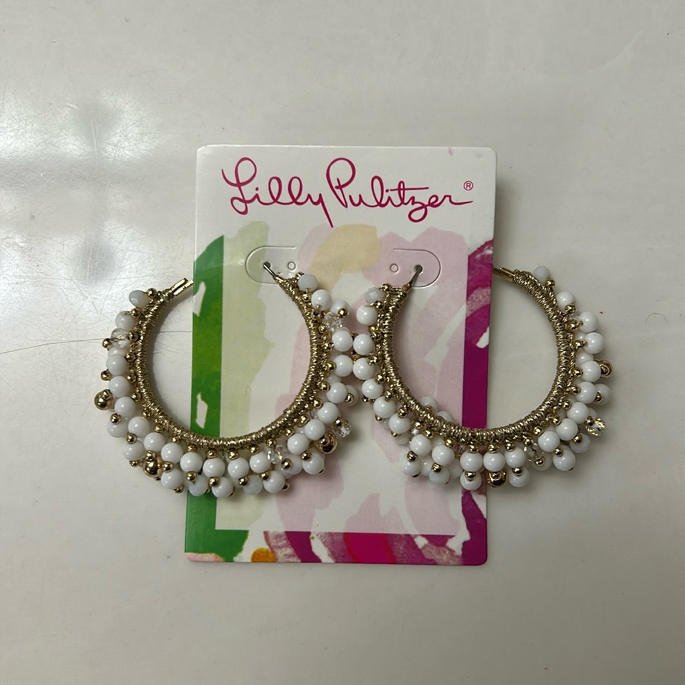 Lily Pulitzer hoop earrings